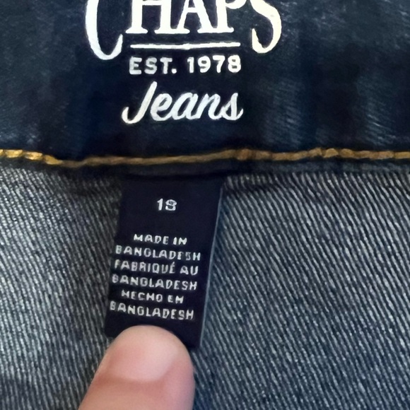 💙 CHAPS Dark Denim Midi Skirt – Size 18 - Picture 2 of 7